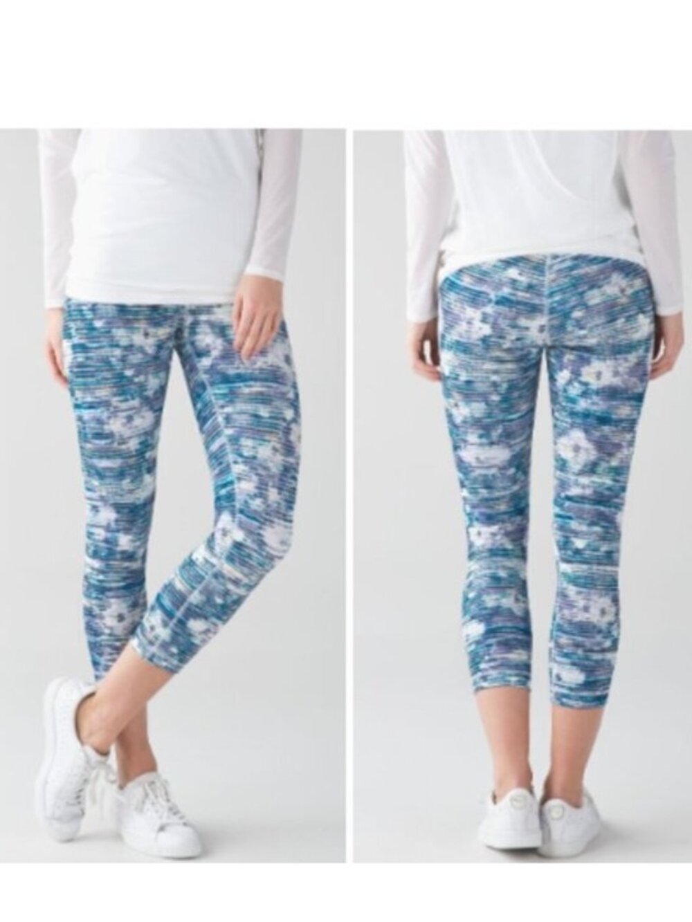 Lululemon Wunder Under Crop (Hi-Rise) in Blurry Belle Multi - 6